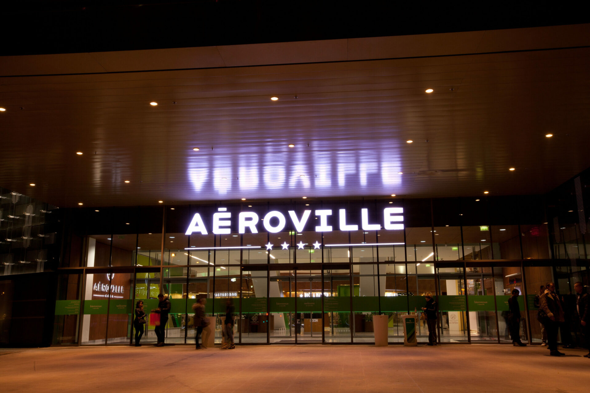 Centre commercial Aéroville en Île-de-France.